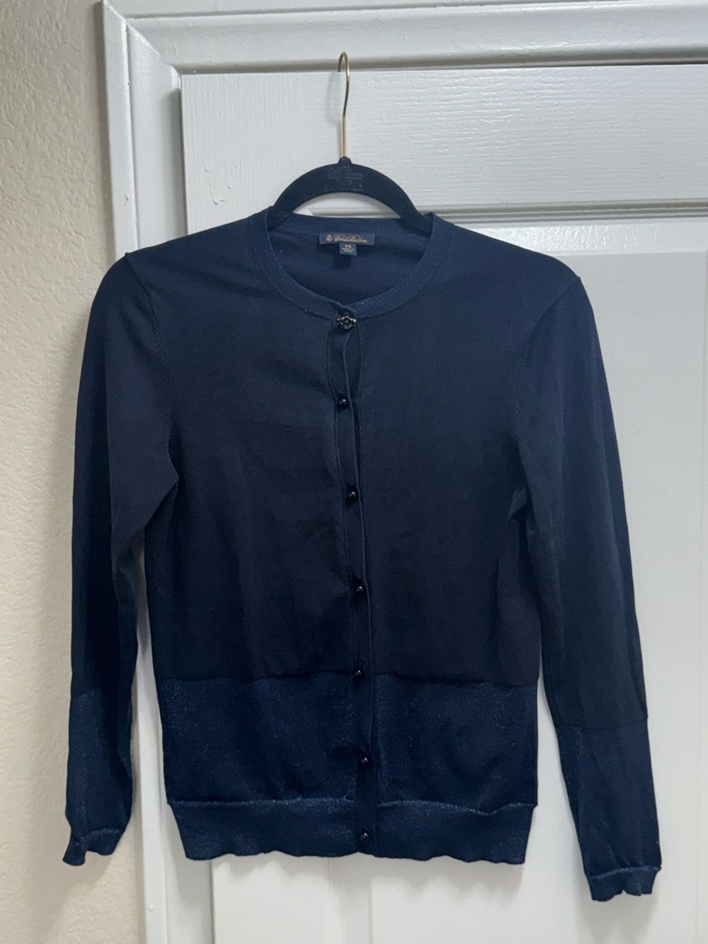 Women’s Brooks Brothers Silk & Metallic Knit Cardigan XS